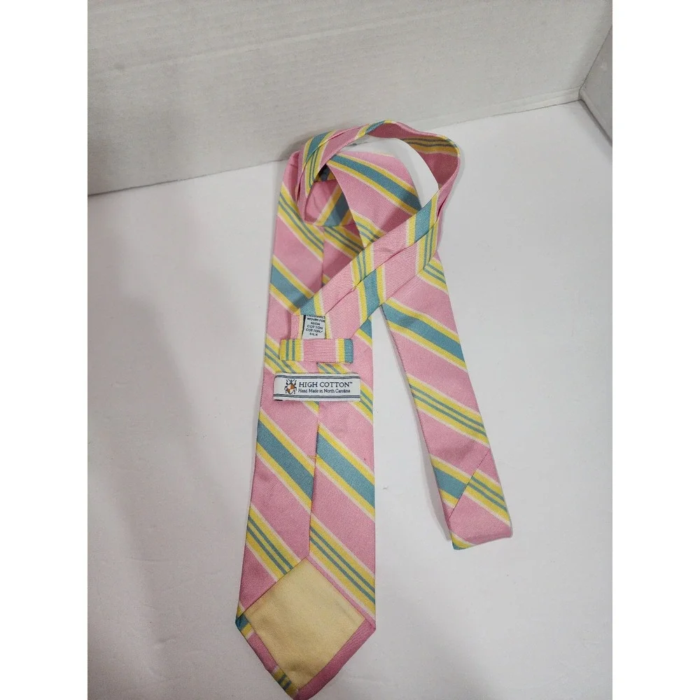 Excellent condition‎ hand woven High Cotton pastel tie